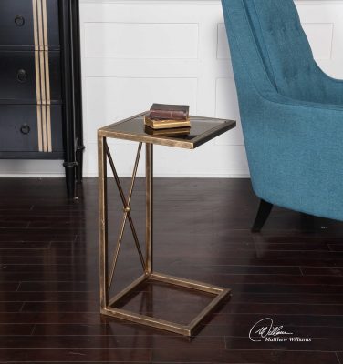 black and gold accent table