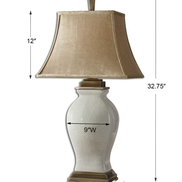 26737 Rory Ivory Table Lamp Dimensions