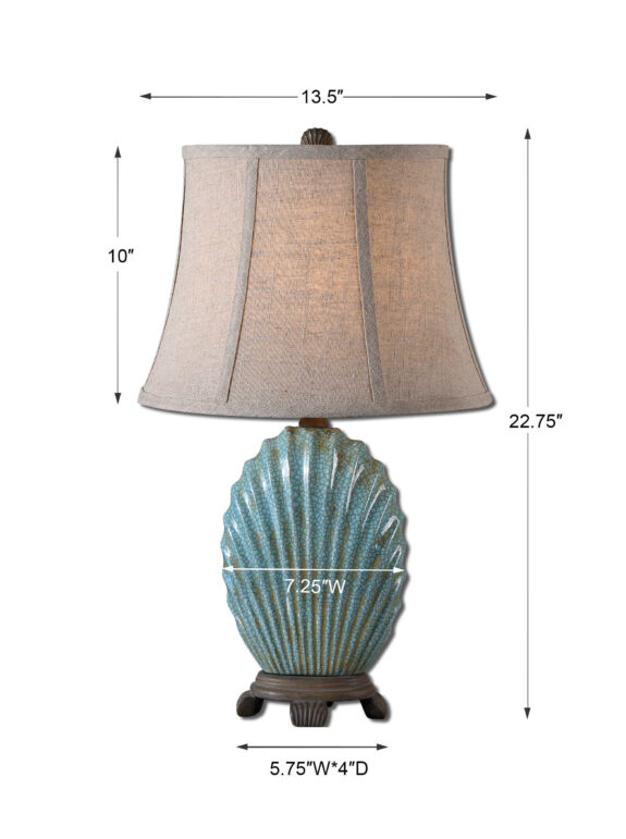 29321 Seashell Accent Lamp Dimensions