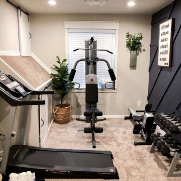 Home gym with Indoor Plants