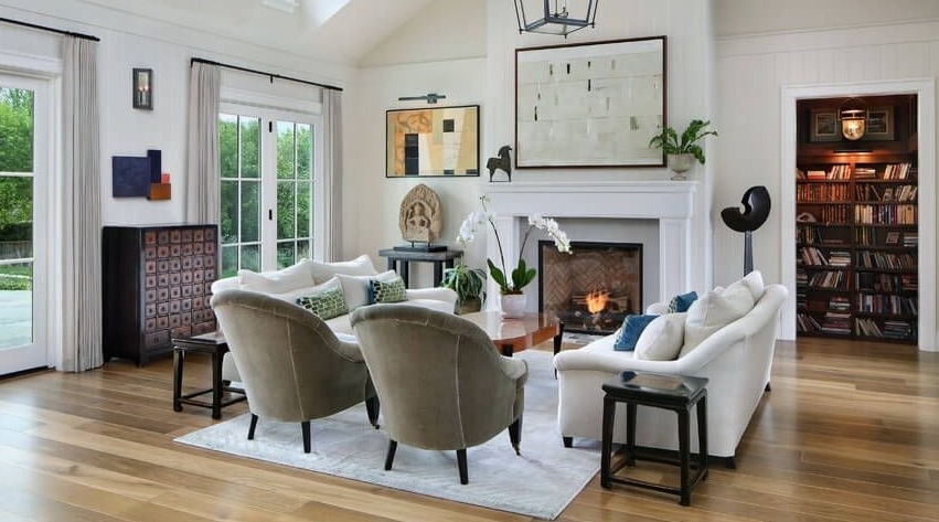 energy efficient modern farmhouse living room