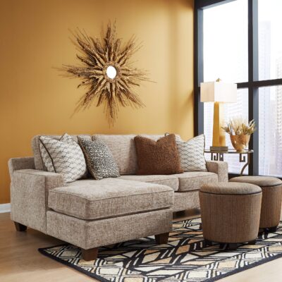 light brown sectional sofa with chaise