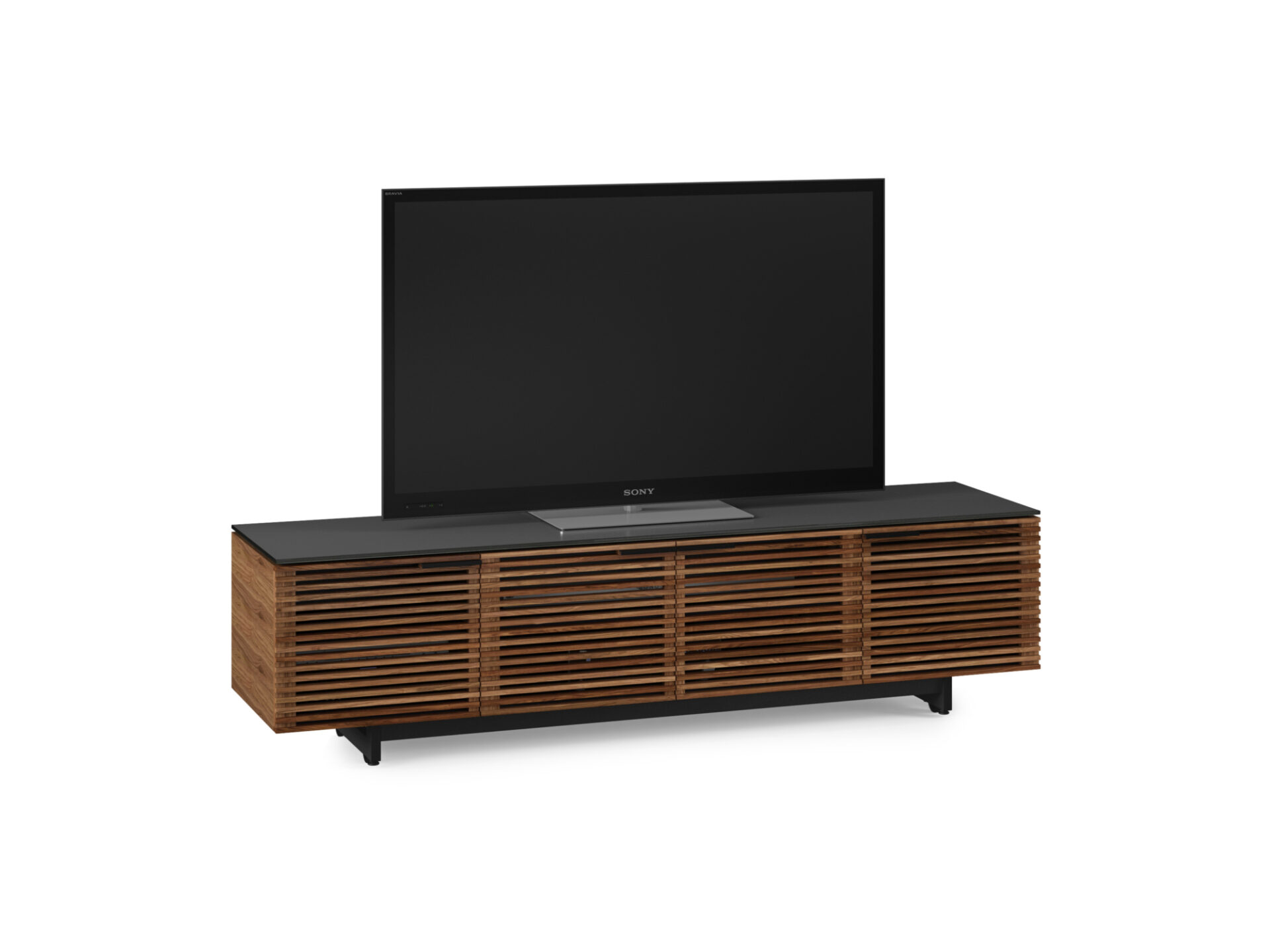 Corridor 8173 Media  Console in Chocolate Stained Walnut - Image 4