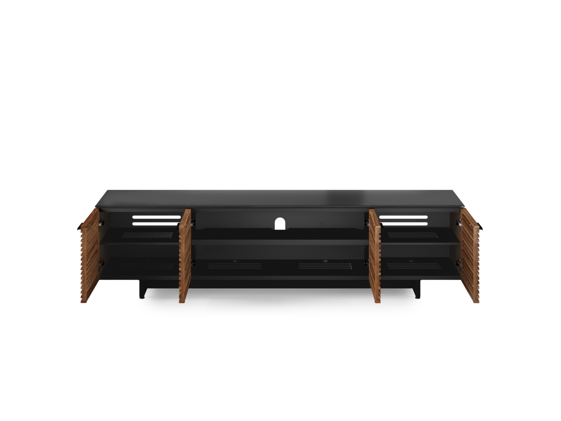 Corridor 8173 Media  Console in Chocolate Stained Walnut - Image 5
