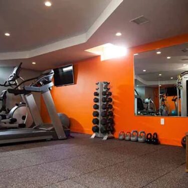 Home Gym Bright Wall Color