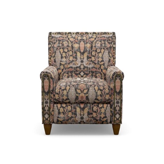 brown patterned chair