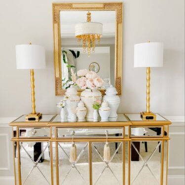 Decorating with Mirrored Sideboard
