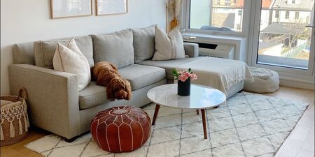 living room furniture on rug