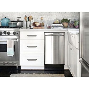 Compact appliances in kitchen