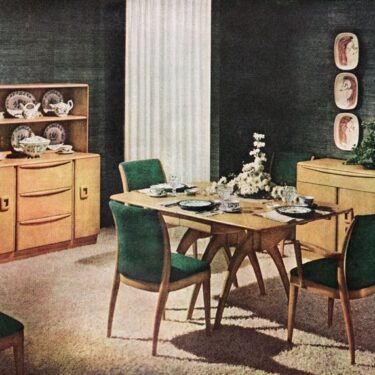 50s dining room interior design
