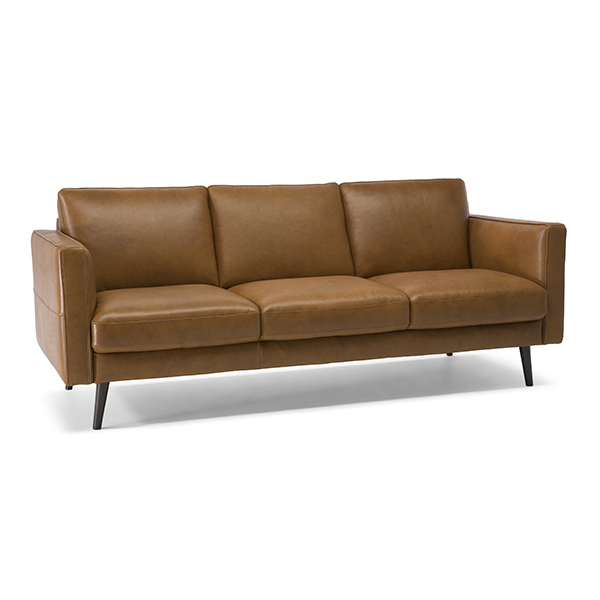 Destrezza sofa in brown leather